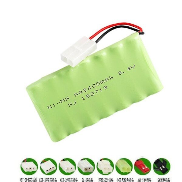 8.4v 2400mah Ni-mh-akku + 8.4v Usb-laturisetti Rc-leluautoveneelle Tank Train Gun Part Nimh Aa 8.4v Ladattava akkupaketti hinta ja tiedot | Mikrokontrollerit | hobbyhall.fi