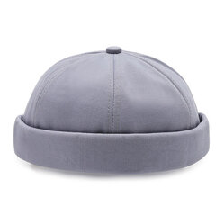 (-harmaa)Vintage Dome Hat Melon Unisex Brimless Beanie Cap Solid Color Trend Yuppies Docker Hat Säädettävä talvihattu Konepellit hinta ja tiedot | Naisten päähineet | hobbyhall.fi