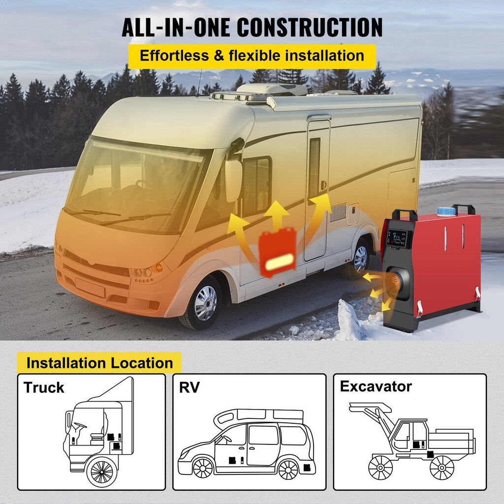 Diesellämmitin Vevor, 12V, 5kW hinta ja tiedot | Lämmittimet | hobbyhall.fi