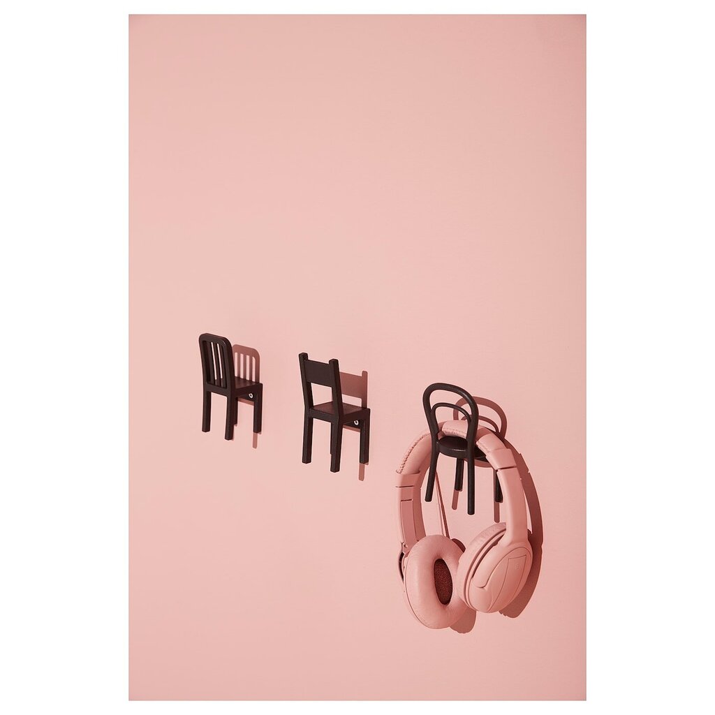 Koukku IKEA FJANTIG 603.471.02, musta, 3 kpl hinta ja tiedot | Naulakot | hobbyhall.fi