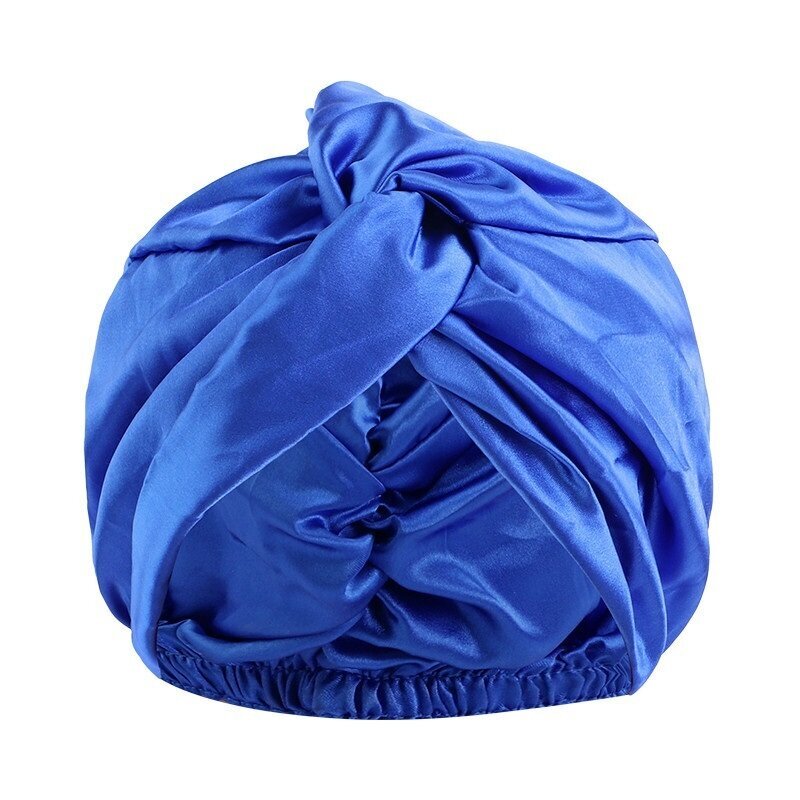 (One Size-Royal Blue)Muslim Cross Twist silkkisuihkulippis kaksikerroksinen yömyssy Naisten meikkihattu Keinosilkkipää turbaani hinta ja tiedot | Naisten päähineet | hobbyhall.fi