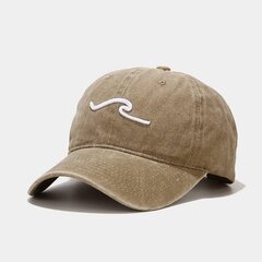 (Säädettävä-khaki) Pesty puuvillainen isähattu miehille naisten aaltokirjonta Lippalakki Muoti Hip Hop Lippikset Snapback Hattu Urheilulippis Bone Garros hinta ja tiedot | Naisten päähineet | hobbyhall.fi