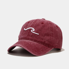 (Säädettävä-punainen)Pesty puuvillainen isähattu miehille naisten aaltokirjonta Lippalakki Muoti Hip Hop Lippikset Snapback-hattu Urheilulippis Bone Garros hinta ja tiedot | Naisten päähineet | hobbyhall.fi