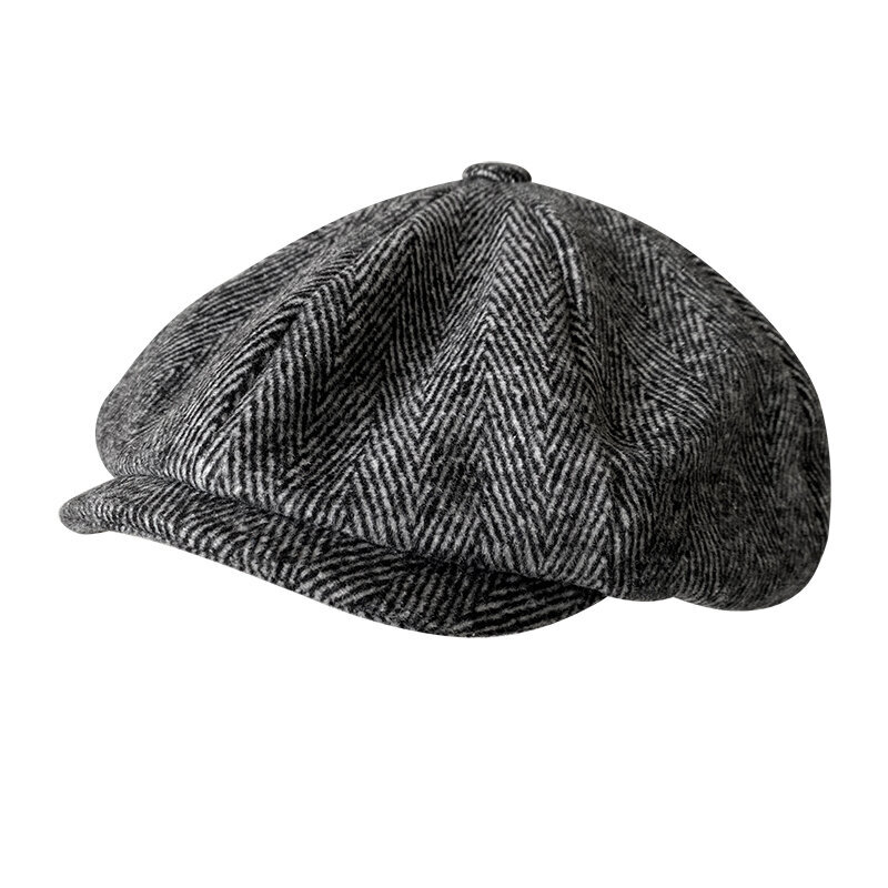 (XXL(62-64cm)-Harmaa)Kevätsyksyn klassikko Herringbon Baretti Tommy Shelby Hat Retro British Newsboy Cap Gatsby Octagonal Hatut NZ295 hinta ja tiedot | Naisten päähineet | hobbyhall.fi