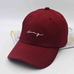 (-D viininpunainen)Casual Unisex Letter Cotton Baseball Cap Snapback Urheilu Outdoor Ponytail Cap Naiset Miehet HAASTA Hip Hop Hatut Streetwear hinta ja tiedot | Naisten päähineet | hobbyhall.fi