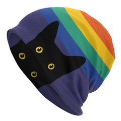 (Pipot-10)Faux Glitter Rainbow Pride Flag Pipot Lippikset Miehet Naiset Katuasut Talvi Lämmin Neulehattu Aikuisten LGBT Homo Lesbo Lippalakit hinta ja tiedot | Naisten päähineet | hobbyhall.fi