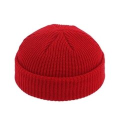 (-RD)Uusi muoti Miesten pipo Talvi Neulottu Hattu Poika Pääkallohattu Merimies Cap Cuf Retro Navy Lyhyt Hattu Yksivärinen Unisex Syksyn lämmin lippis hinta ja tiedot | Naisten päähineet | hobbyhall.fi