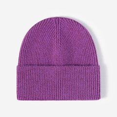 (Säädettävä-violetti)Neulottu Pipo Naisten Hattu Talvi Syksy Paksu Lämmin Skullies Pipot Unisex Casual Bonnet Hat Tytöt Miesten Pipo Naisten Lippalakki hinta ja tiedot | Naisten päähineet | hobbyhall.fi