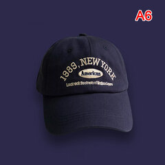 (-A6)1989 American Retro miesten ja naisten baseball-lippikset Street kirjaimilla brodeerattu Retro litteä lippalakki Yksivärinen mustavalkoinen hip hop lippis hinta ja tiedot | Naisten päähineet | hobbyhall.fi