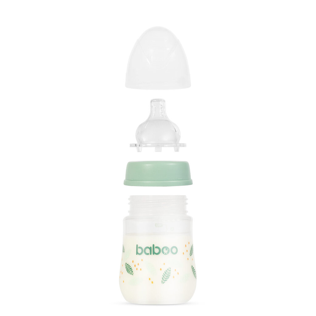 Koliikkituttipullo Baboo, 180 ml, +0 kk, Peachy Keen hinta ja tiedot | Tuttipullot ja tarvikkeet | hobbyhall.fi