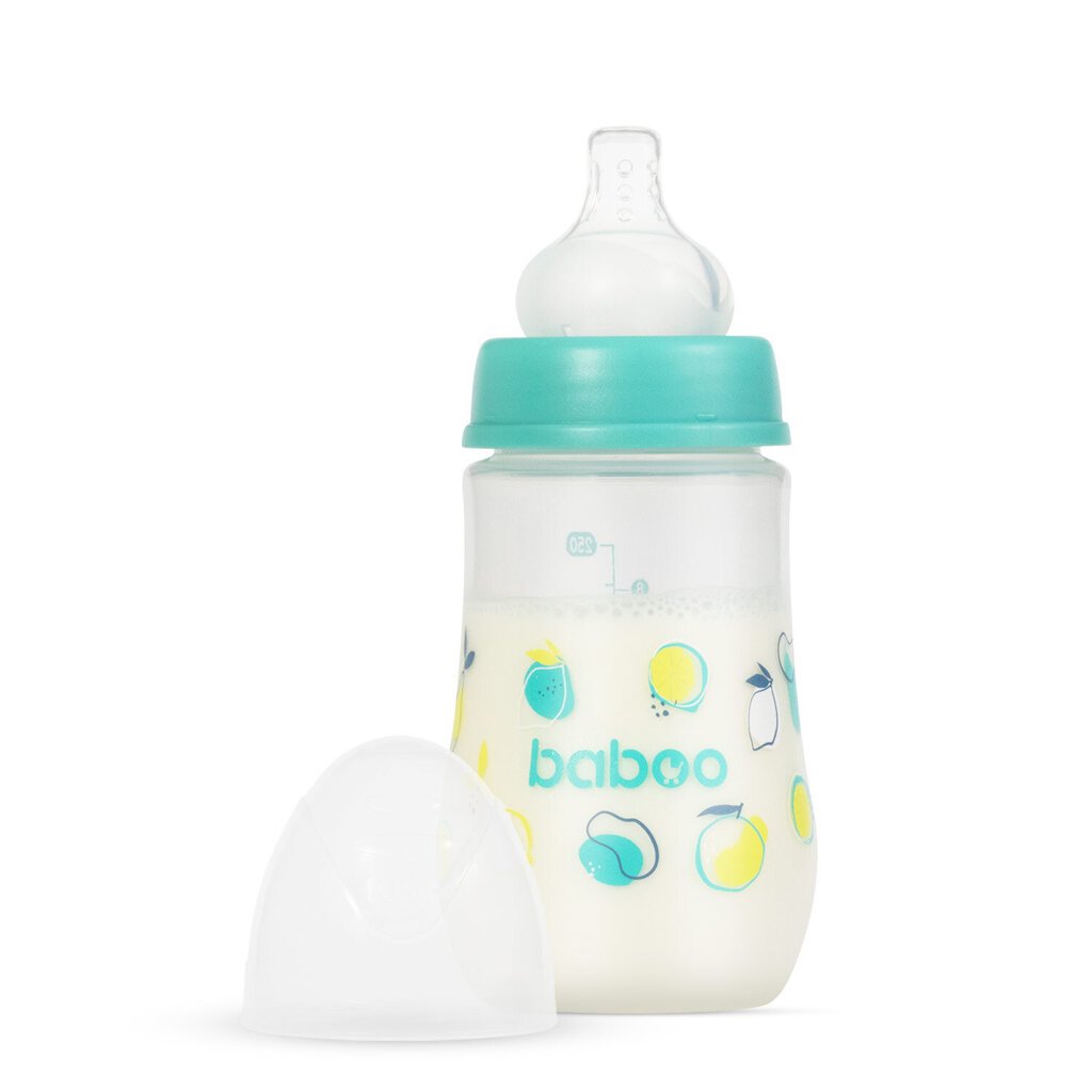 Koliikkituttipullo Baboo, 250 ml, +3 kk, Lagoon Fiesta hinta ja tiedot | Tuttipullot ja tarvikkeet | hobbyhall.fi