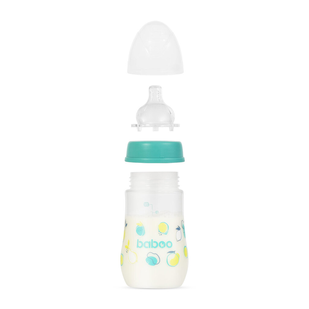 Koliikkituttipullo Baboo, 250 ml, +3 kk, Lagoon Fiesta hinta ja tiedot | Tuttipullot ja tarvikkeet | hobbyhall.fi