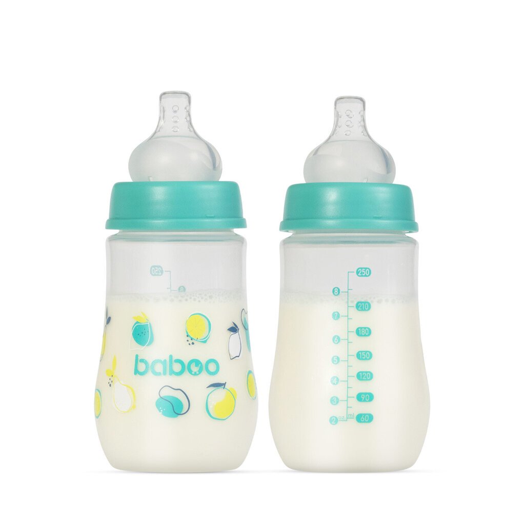 Koliikkituttipullo Baboo, 250 ml, +3 kk, Lagoon Fiesta hinta ja tiedot | Tuttipullot ja tarvikkeet | hobbyhall.fi