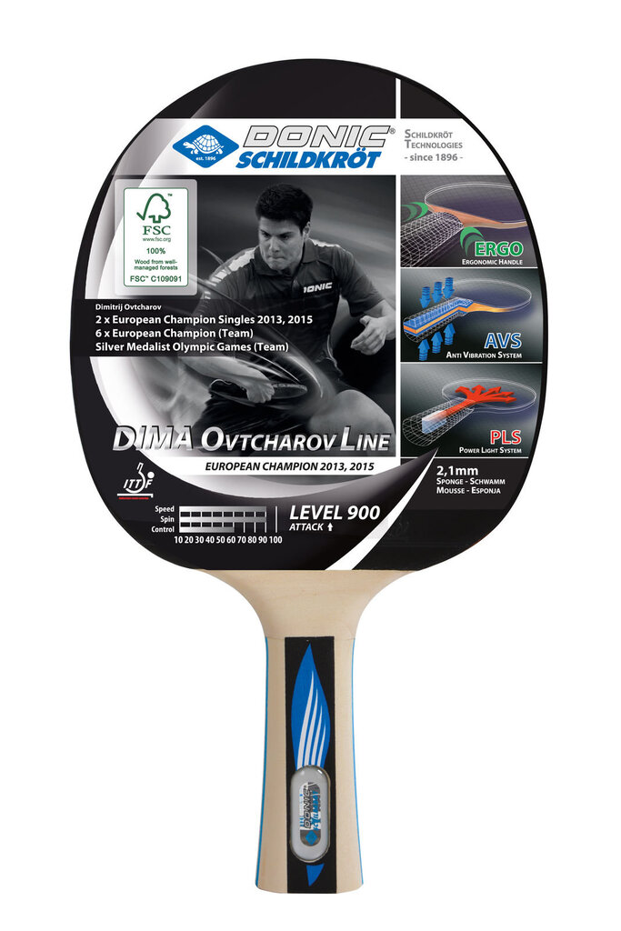 Pöytätennismaila Donic Ovtcharov 900 FSC hinta ja tiedot | Pingismailat | hobbyhall.fi