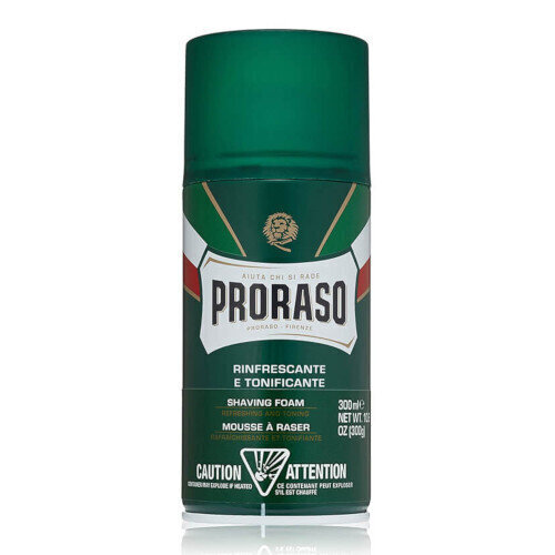 Parranajovaahto Proraso Green Shaving Foam, 50 ml hinta ja tiedot | Parranajo ja karvanpoisto | hobbyhall.fi