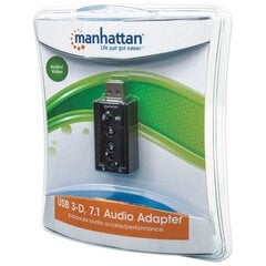 Äänikortti Manhattan 3D 7.1 Hi-Speed ​​​​USB hinta ja tiedot | Äänikortit | hobbyhall.fi