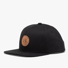 Hattu Herschel Whaler 6 Panel Crest Cap Musta hinta ja tiedot | Miesten hatut, huivit ja käsineet | hobbyhall.fi