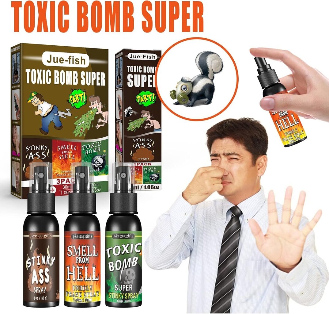 Haiseva spray GNAUMORE Toxic Bomb hinta ja tiedot |  Pilailulahjat | hobbyhall.fi