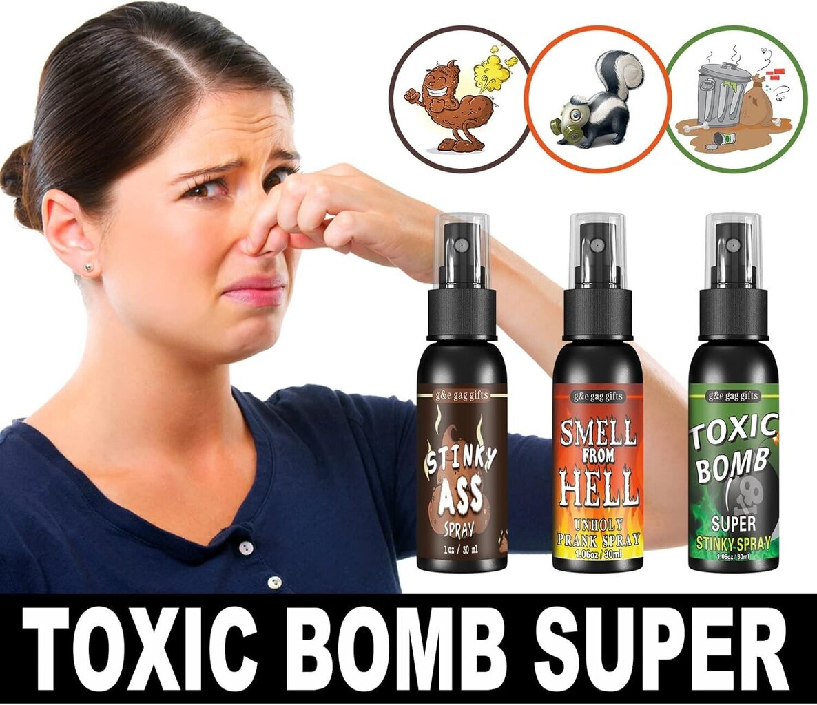 Haiseva spray GNAUMORE Toxic Bomb hinta ja tiedot |  Pilailulahjat | hobbyhall.fi