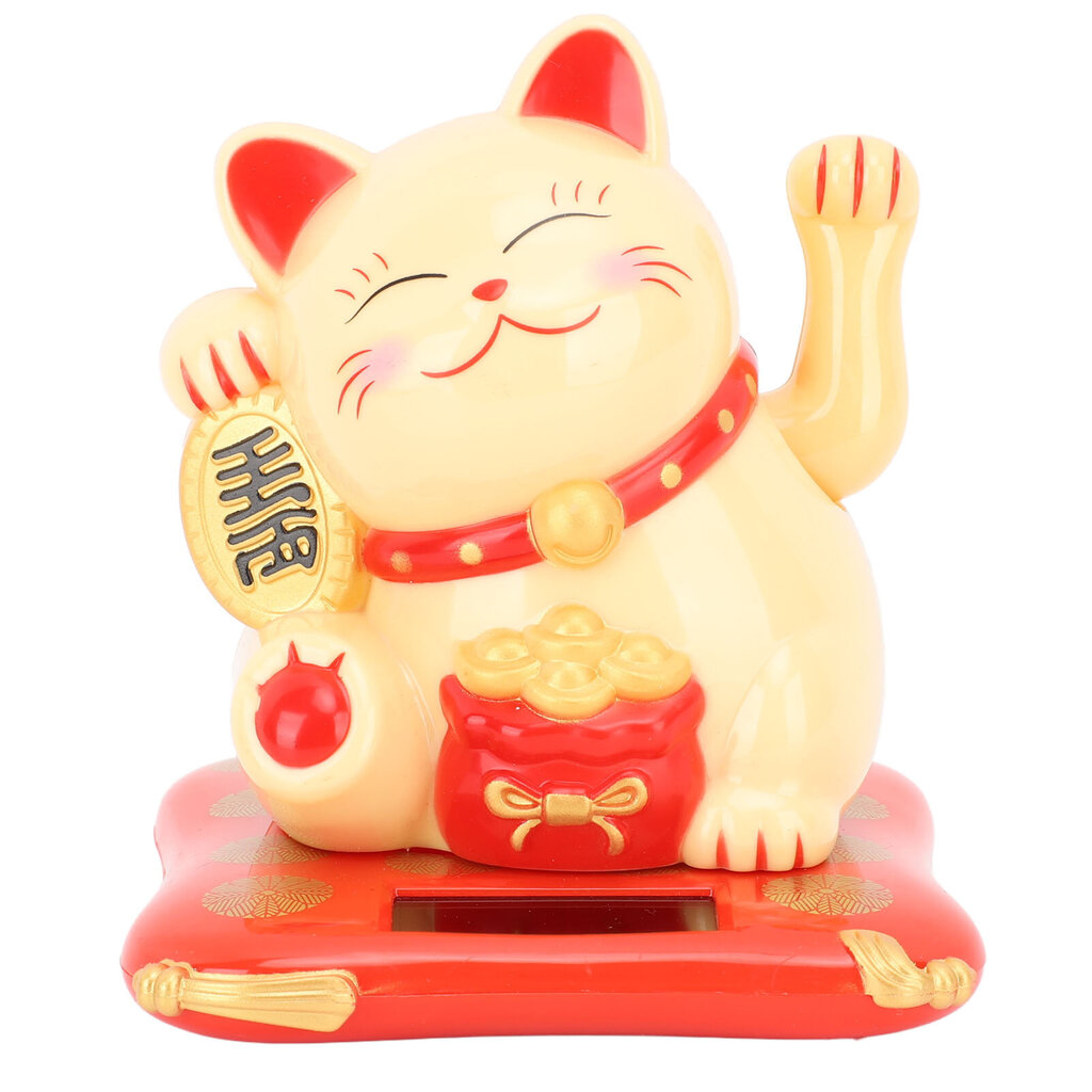 3,5 tuuman Lucky Fortune Cat -aurinkovoimalla toimiva heiluttava Lucky Cat -näytön koristelu pöytäkoneen kodin sisäänkäyntiautolle Keltainen kissa hinta ja tiedot | Kissan lelut | hobbyhall.fi