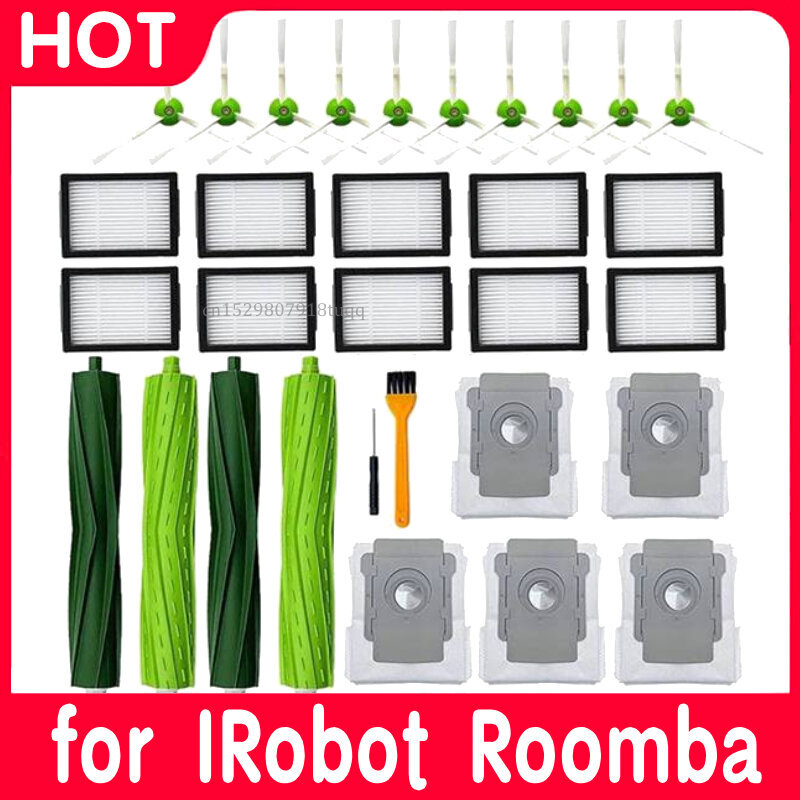 Paperipussi iRobot Roomba I7 I7+ I3 I3+ I4 J7J7+ I6 I6+ I8 + E5 E6 E7 robottipölynimuri Hepa-suodattimen sivuharjan vaihto hinta ja tiedot | Pölynimureiden lisätarvikkeet | hobbyhall.fi