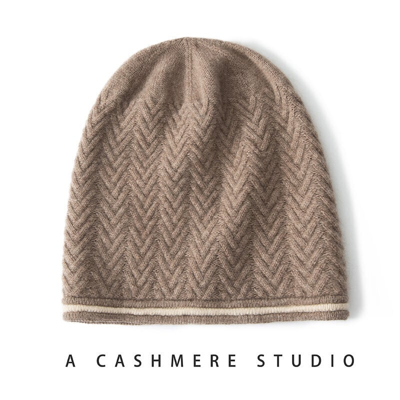 (One Size-65 Camel)Laadukas Cashmere Pipo Hatut Naisten Talvihattu Pehmeä Pitää Lämpimänä Muoti Rento kashmirneulottu Jacquard Cap Skullies Pipot hinta ja tiedot | Naisten päähineet | hobbyhall.fi