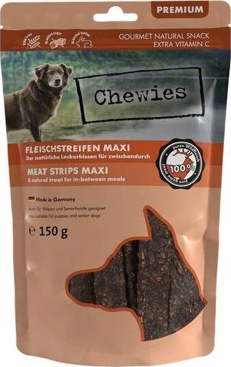 Chewies Maxi Meat Strips hirvenlihalla, 150 g hinta ja tiedot | Koiran herkut | hobbyhall.fi