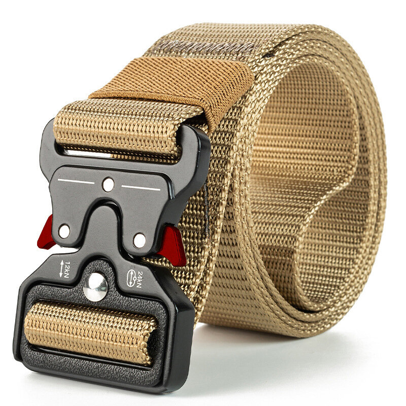 (ZV01 punainen kaki)Aito Tactical Belt Quick Release Outdoor Military Belt Pehmeä Real Nylon Urheilutarvikkeet Miesten ja Naisten Musta Vyö Plus Size Vyöt hinta ja tiedot | Miesten vyöt | hobbyhall.fi