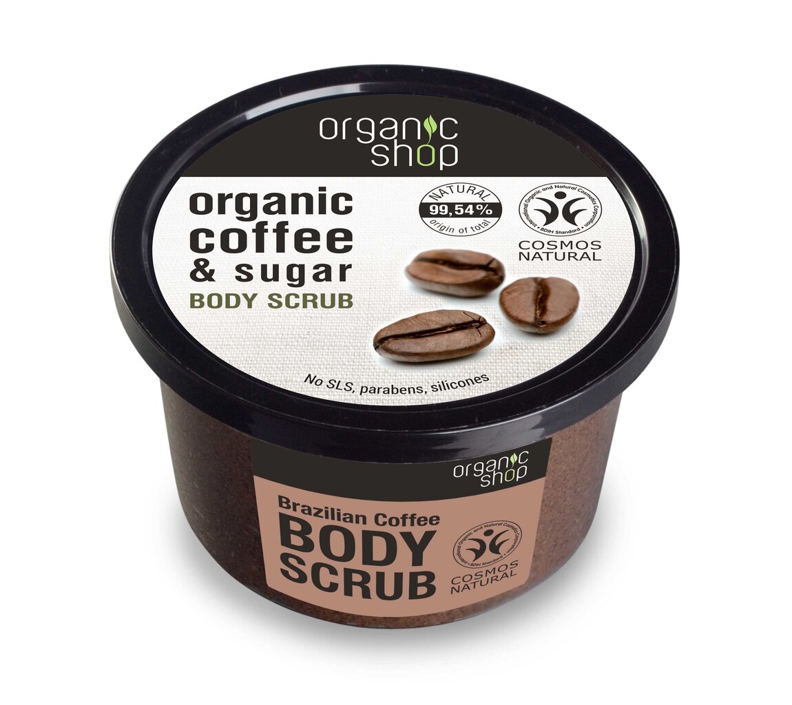Vartalokuorinta kahvilla Organic Shop 250 ml hinta ja tiedot | Vartalokuorinnat | hobbyhall.fi