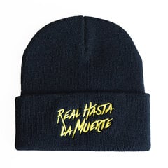 (-03)Anuel Aa Real Hasta La Muerte Cotton Casual Pipot Miehille Naiset Neulottu Talvihattu Hip-hop Skullies Bonnet Unisex Cap hinta ja tiedot | Naisten päähineet | hobbyhall.fi