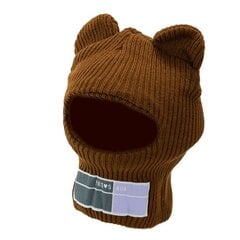 (-Karamelli)Söpö koko kasvot peittävä hiihtomaski Hattu karhukorvilla Balaclava Neulotut hatut Tuulenpitävät Skullies Pipot Konepelti Talvi Lämmin Unisex Lippalakit hinta ja tiedot | Naisten päähineet | hobbyhall.fi