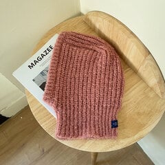 (56-58CM-Terry Pink)Y2k Naisten Neulottu Balaclava Cap Talvi Ulkoilu Unisex Miesten Lämmin kuulosuojaus Huivi Villaneulepusero Snood Hat Kaulus Huivi hinta ja tiedot | Naisten päähineet | hobbyhall.fi