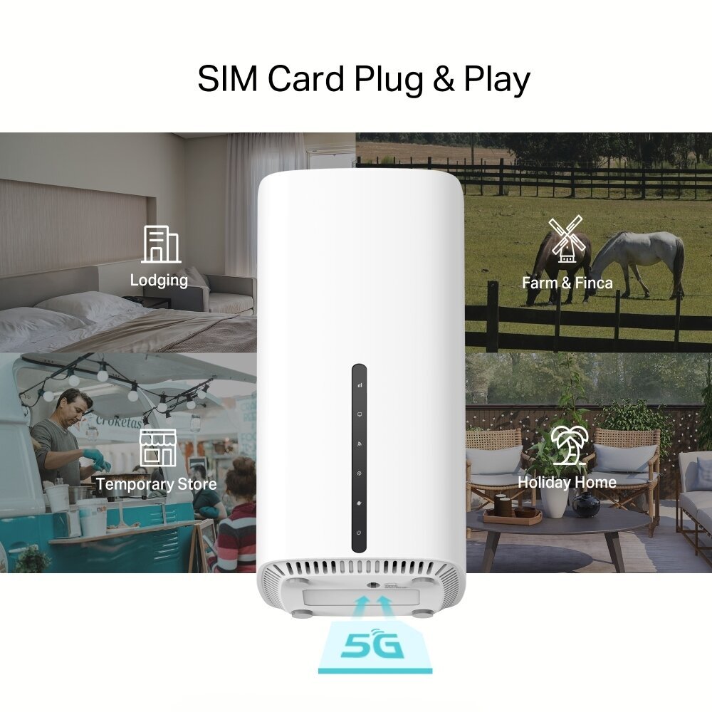 5G-reititin TP-Link NX200 5G AX1800 hinta ja tiedot | Reitittimet ja modeemit | hobbyhall.fi