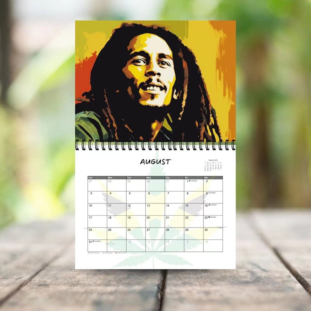 2025 Bob Marley -kalenteri 12 kuukauden kalenteri hinta ja tiedot | Kalenterit ja muistikirjat | hobbyhall.fi