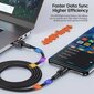 Toocki USB tyyppi C kaapeli Nopea lataus USB C laturi johto iPhone 15 14 13 12 11 Huawei P40 P30 Realme Oppo Oneplus 1m hinta ja tiedot | Puhelinkaapelit | hobbyhall.fi