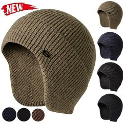 (-Military Green) Jäljitelmä Kani Velvet Miehet Naiset Unisex-talvihattu Neulottu Villapapu Hattu Kuulosuojaimet Kuulosuojaimet Lämmin Thermal Pyöräily Ski Cap hinta ja tiedot | Naisten päähineet | hobbyhall.fi