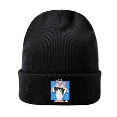 (-HT9667BK)Syksy Talvi Demon Slayer Print Hatut Unisex Pipo Neulottu Hattu Lämmin Akryyli Lippalakit Uusi Muoti Hip Hop Koneppu hinta ja tiedot | Naisten päähineet | hobbyhall.fi