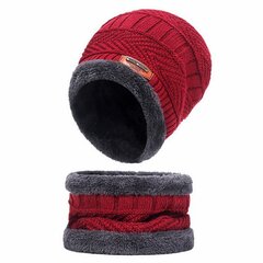 (-Punainen(Hat-Twitter))Uusi Coral Fleece Huivi Talvihattu Neulottu Pehmeä Miesten Pipo Lämmin Balaclava Lippalakki Mies Outdoor Brand Talvi Ski Mask Hattu Streetwear hinta ja tiedot | Naisten päähineet | hobbyhall.fi