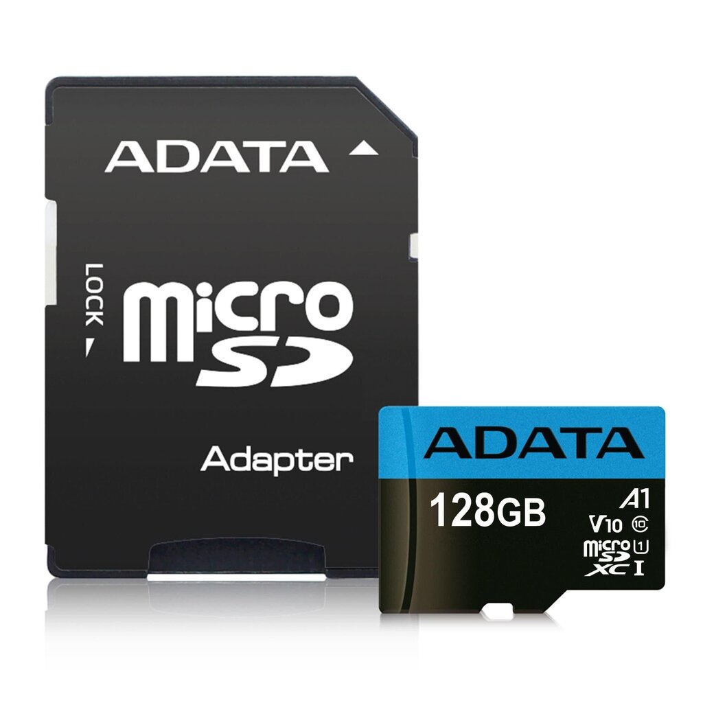 Muistikortti ADATA Premier 128 Gt microSDXC UHS-I, luokka 10 + -sovitin. hinta ja tiedot | Puhelimen muistikortit | hobbyhall.fi