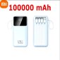 Xiaomi 100000mAh Power Bank 120W Super nopea lataus Sisäänrakennettu neljä johtoa Ultrasuuri kapasiteetti PowerBank Digital Display akku hinta ja tiedot | Puhelimen laturit | hobbyhall.fi