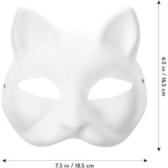 10 kpl Therian Mask Cat Fox Mask Therian Halloween Mask Therian-asu lapsille aikuisille Tyhjä naamio lomabileisiin ＆ Therian hinta ja tiedot | Naamiaisasut | hobbyhall.fi