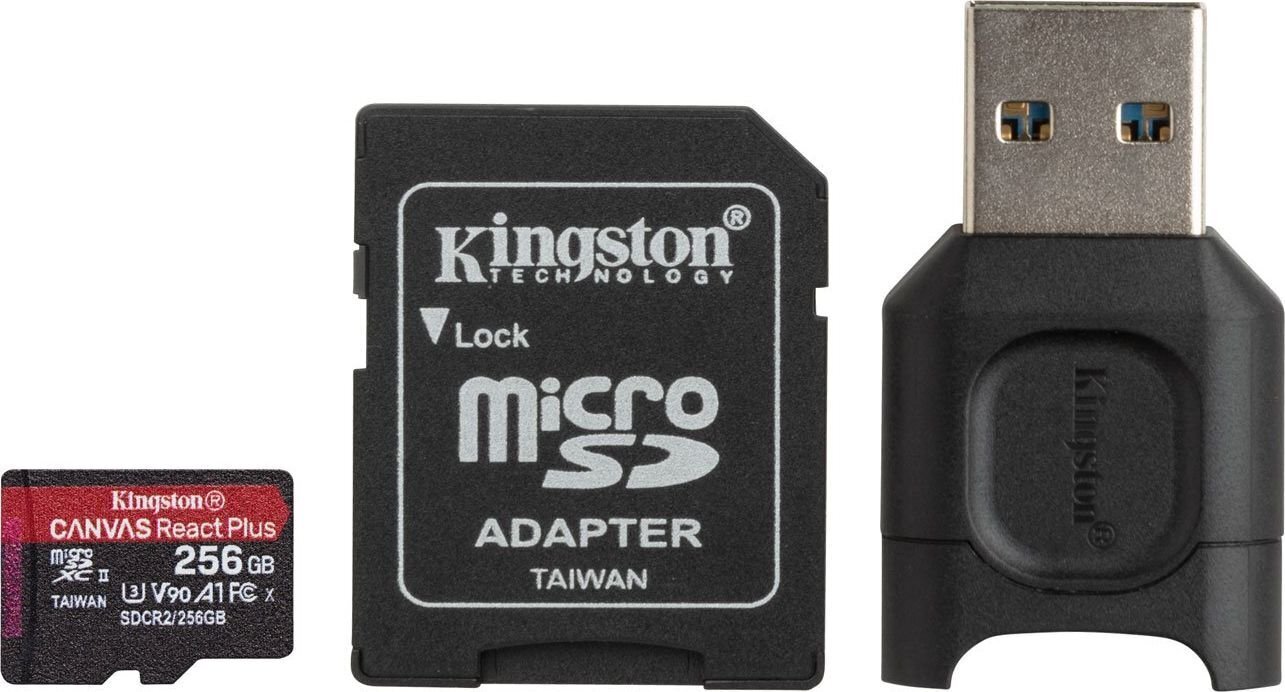 KINGSTON 256GB microSDXC + MLPM Reader muistitikku hinta ja tiedot | Puhelimen muistikortit | hobbyhall.fi