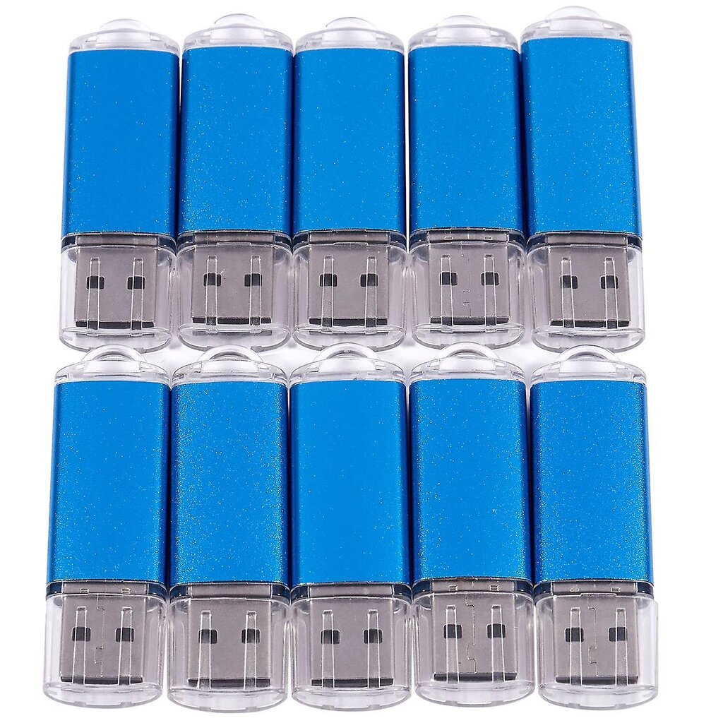 10 x USB-muisti 2.0 Memory Stick Flash Drive 128MB Gift Blue hinta ja tiedot | Muistitikut | hobbyhall.fi