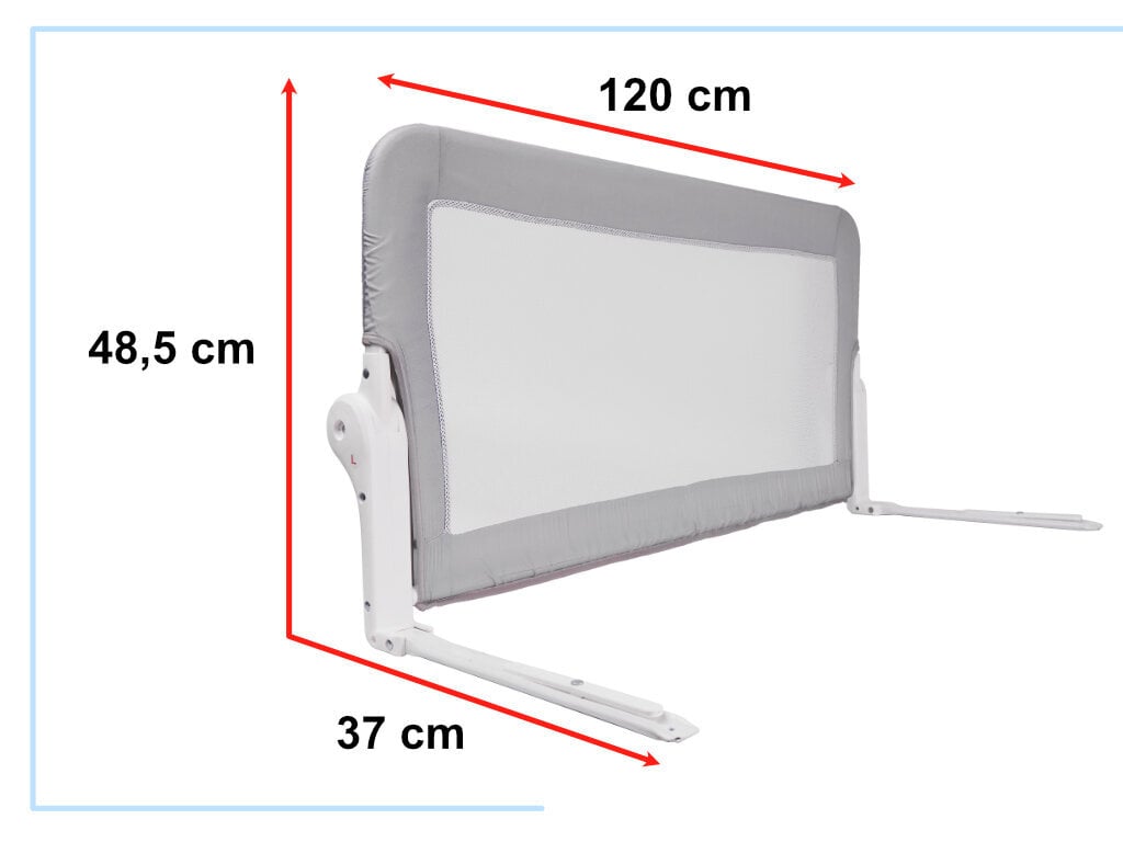 Turvaportti, sängynvartija, 120 cm, harmaa hinta ja tiedot | Lasten turvallisuus | hobbyhall.fi