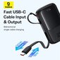 Virta-akku, Baseus QPow Pro+ PPQDP101, 10000 mAh., USB-C-kaapelilla ja näytöllä, musta hinta ja tiedot | Varavirtalähteet | hobbyhall.fi