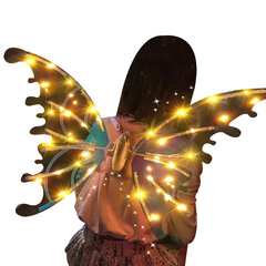 Electric LED Fairy perhonen siivet，keltainen hinta ja tiedot | Naamiaisasut | hobbyhall.fi