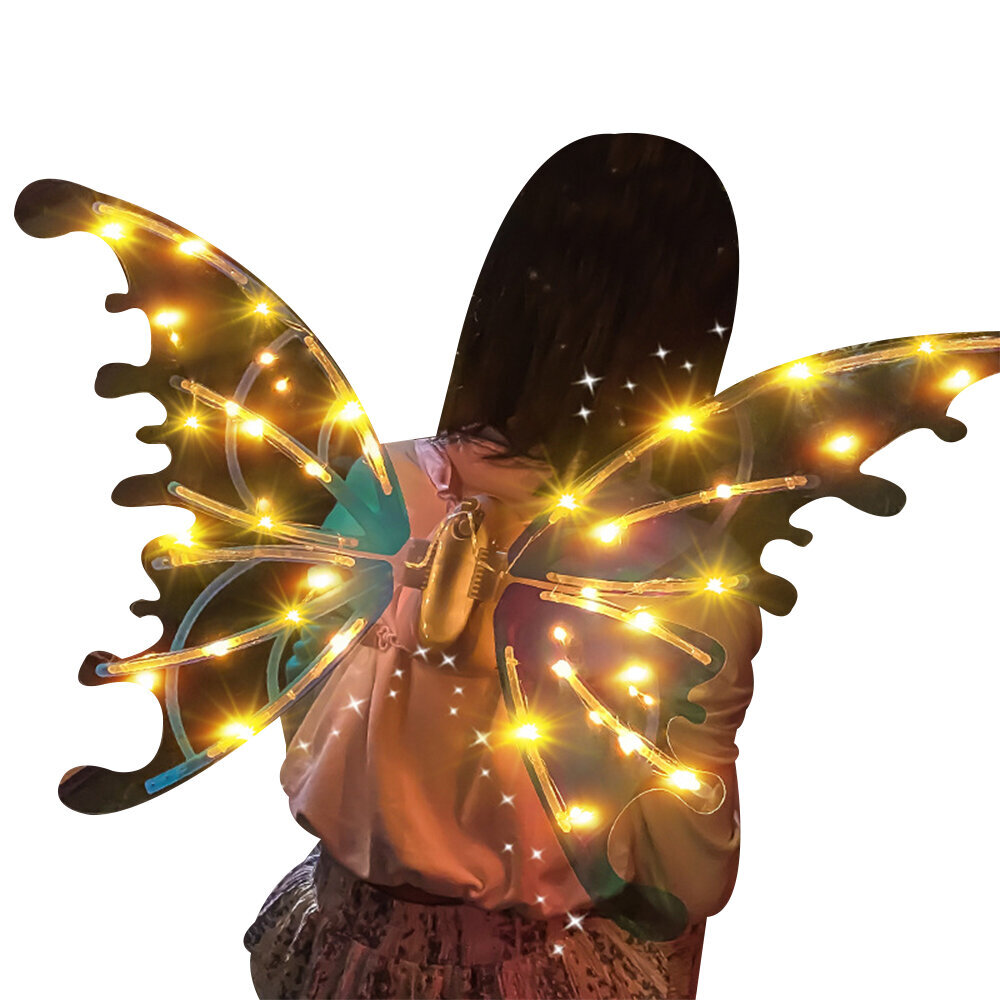 Electric LED Fairy perhonen siivet，keltainen hinta ja tiedot | Naamiaisasut | hobbyhall.fi