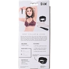 Seksi ja pahantahto: Brat Collar & Leash Rosa, Svart hinta ja tiedot | Kaulakorut | hobbyhall.fi