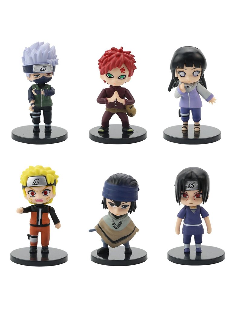 12 kpl Mini NARUTO Figure Sasuke Kakashi Itachi Gaara Jiraiya Q Verison Figurine 7-8cm tukku PVC malli lelut hinta ja tiedot | Pienoismallit | hobbyhall.fi