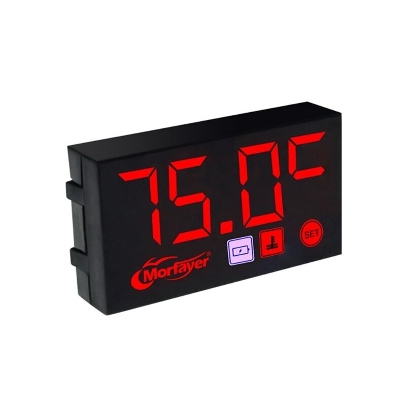 (C6UB3TT306375-2S-R) 3 in 1 digitaaliset LED-näyttömittarit Universal Voltmeter Kellolämpömittari Mittari moottoripyörille hinta ja tiedot | Moottorin varaosat | hobbyhall.fi